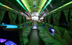 Los Angeles party bus, limo bus