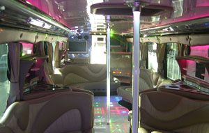 los angeles silver star party bus, Hollywood party bus