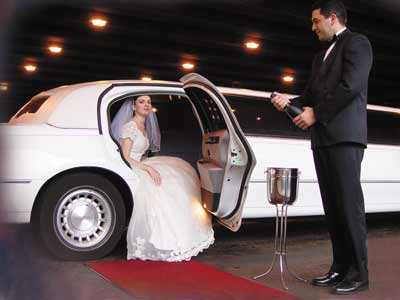 Los Angeles wedding limo